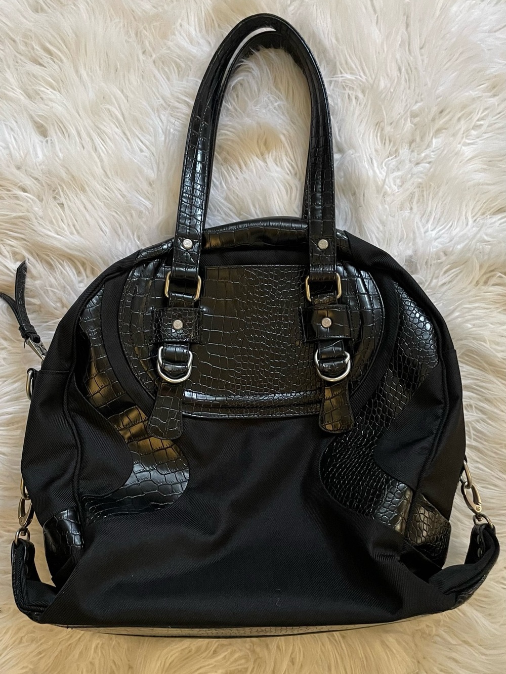 Y2K Lululemon Athletic/Travel Croc-Textured Detail Bag